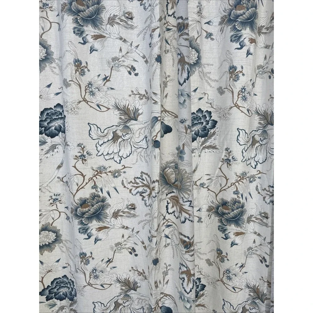 Custom Jcpenney Blue Caramel Floral On Ivory 51x78